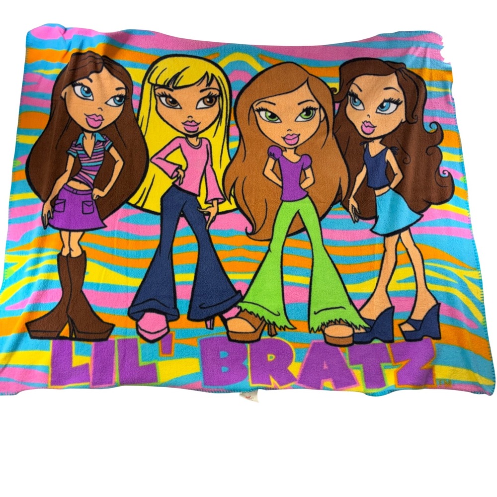 492 Y2K Lil Bratz The Northwest Co Fleece Throw Blanket Pink Zebra Print